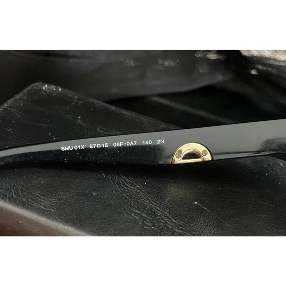 Miu Miu black and Gold frame sunglasses SMU 01X 67 15 06F -0A7 140 2N Made Italy main image 5